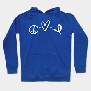 Peace Love Ribbon (w) Hoodie